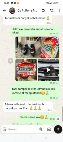 Testimonial Papan Bunga bojongmalaka